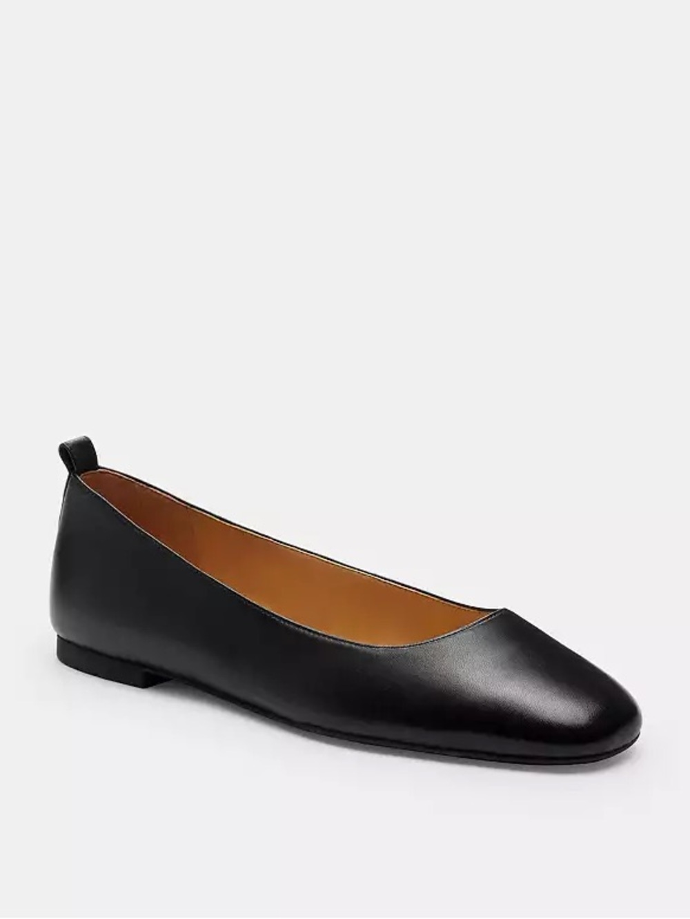 Coach Wendie Classic Black Leather Women's Ballet Flat